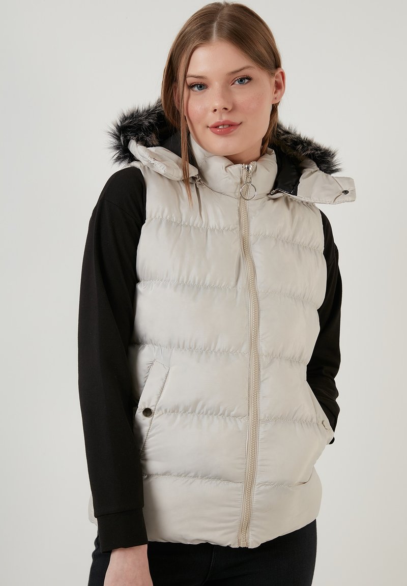 LELA SLIM FIT - Strukirani kaput - stone colored