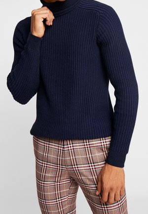 Pier One Strickpullover - mottled dark blue