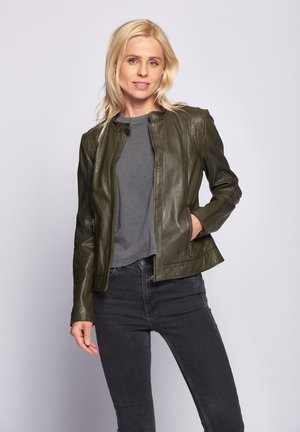 MARCIE - Leather jacket - forest night