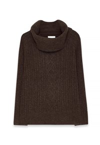 CABLE TURTLE NECK - Džemper - brown