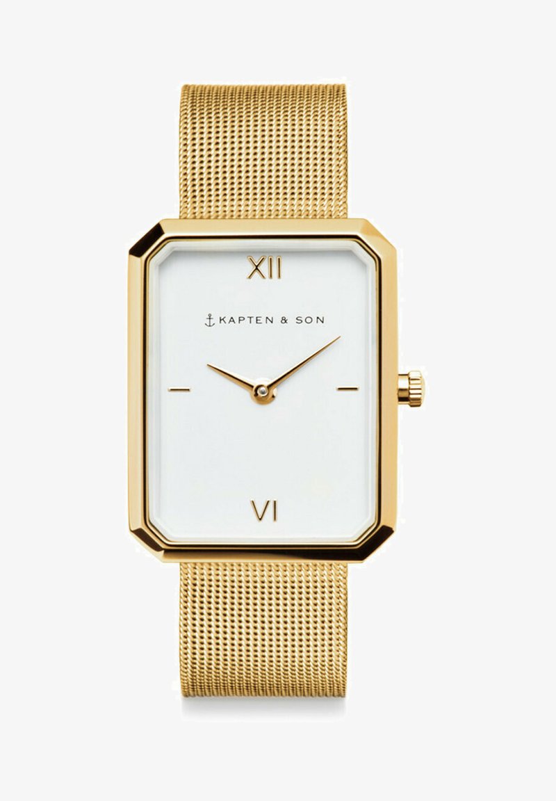Kapten & Son GRACE MESH - Montre - gold coloured/white