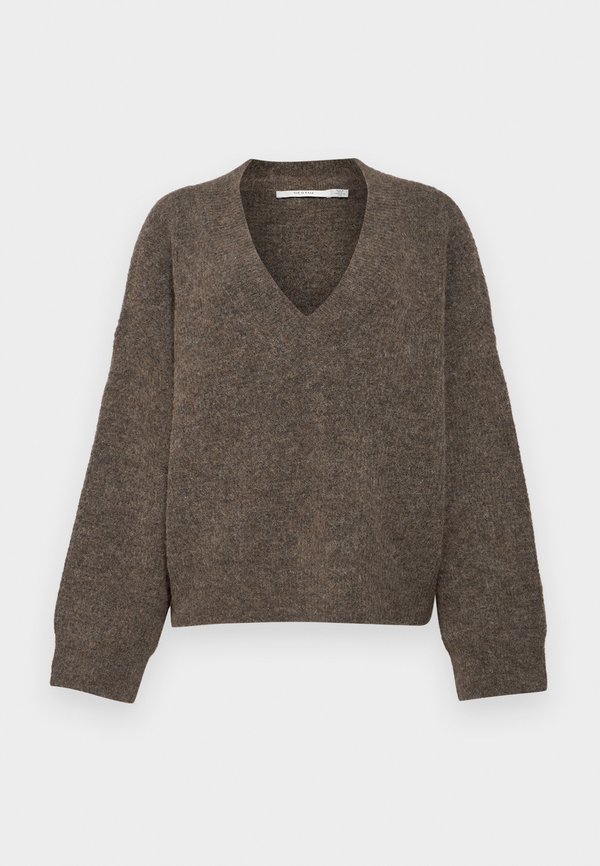 Jumper - dark sand melange4