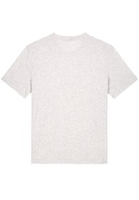 Grijze t-shirt met korte mouwen gemaakt van zachte katoenmix, met een klassieke ronde hals en een eenvoudige achterkant zonder afbeeldingen of logo's.