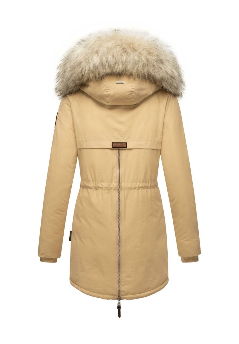 Beige Frauen Parka Winter Parka Steppmantel Damen Winter Beige