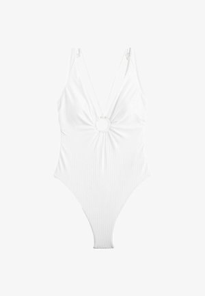 Myleene Klass PLUNGE TUMMY CONTROL - Fürdőruha - white rib