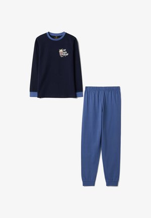 OVS, CREW-NECK PYJAMAS, REGULAR FIT SET - Pyjama - blue