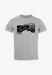 T-shirt Uomo Neverless Osaka Japan Superiors Mountain – Cotone – Nero/Bianco/Grigio - Foto 4