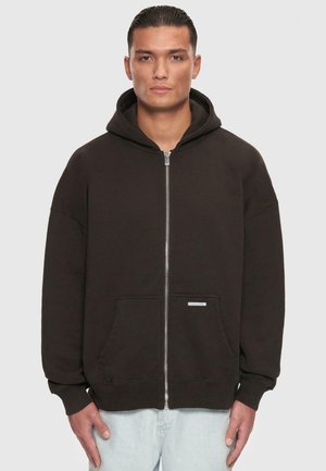 SUPER HEAVY - Zip-up sweatshirt - washblack