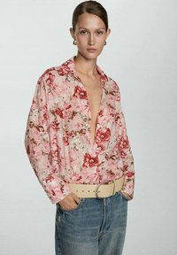 Mango Bluza z gumbi - pink
