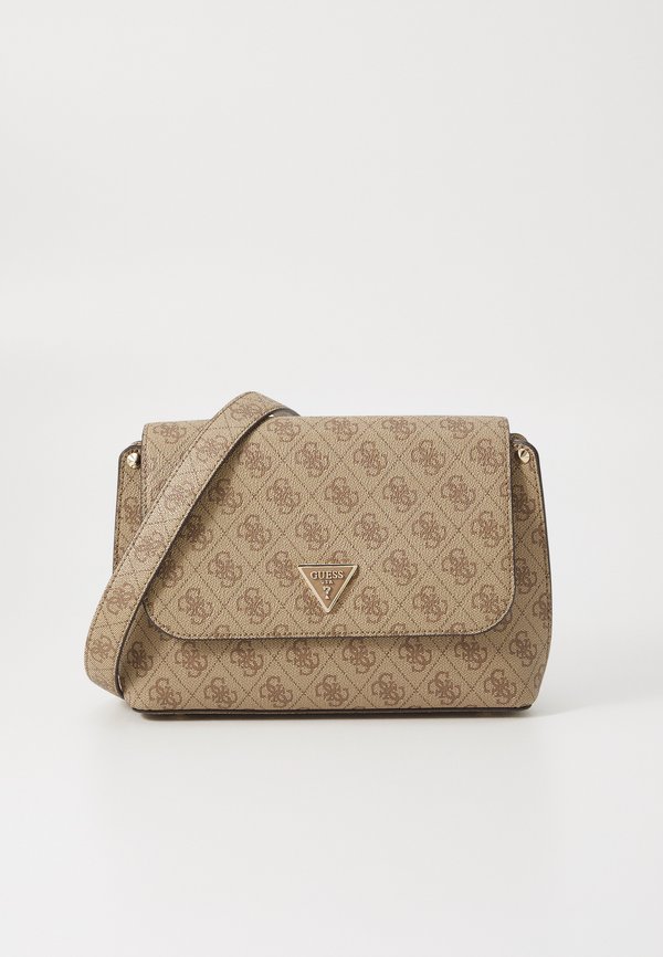 MERIDIAN FLAP CROSSBODY - Cross body bag - latte logo4