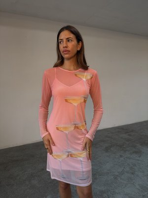 CHAMPAGNE MINI DRESS - Cocktailkjole / festkjole - pink