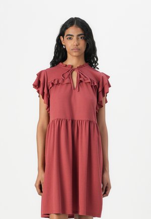 VMANINA SHORT FRILL DRESS  - Kjole - marsala