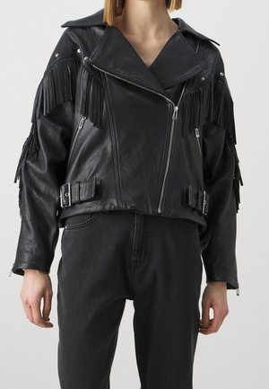 Chaqueta de cuero - black