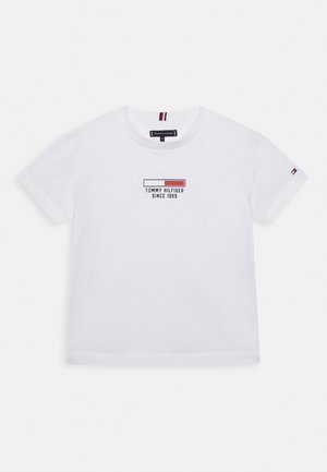 FLAG LOGO TEE - T-shirt imprimé - white