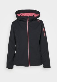 WOMAN JACKET ZIP HOOD - Jachetă softshell - antracite/orchidea