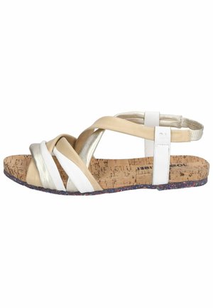 Páskové sandály  - beige/white
