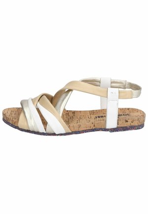 Riemensandalette - beige/white