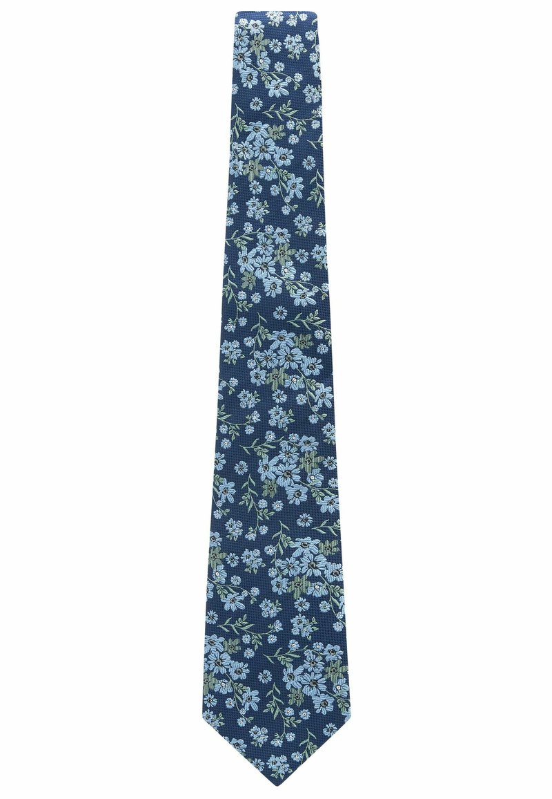 Next - PATTERN SLIM - Krawatte - navy blue floral, Vergrößern