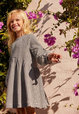 LONG SLEEVE - Vestido informal - black white check