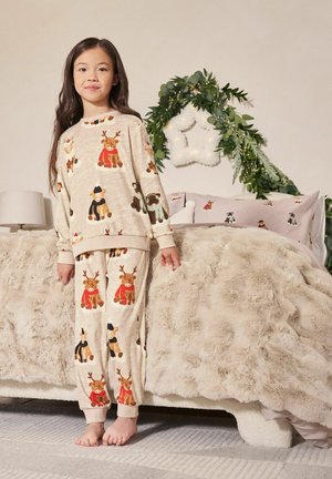 Next, SINGLE FAMILY CHRISTMAS SET - Nattøj sæt - neutral/red hamish