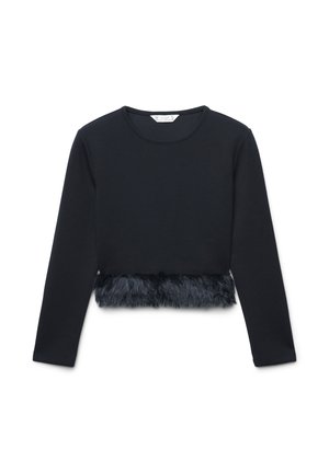 APPLICAZIONI - Maglietta a manica lunga - nero ultrablack