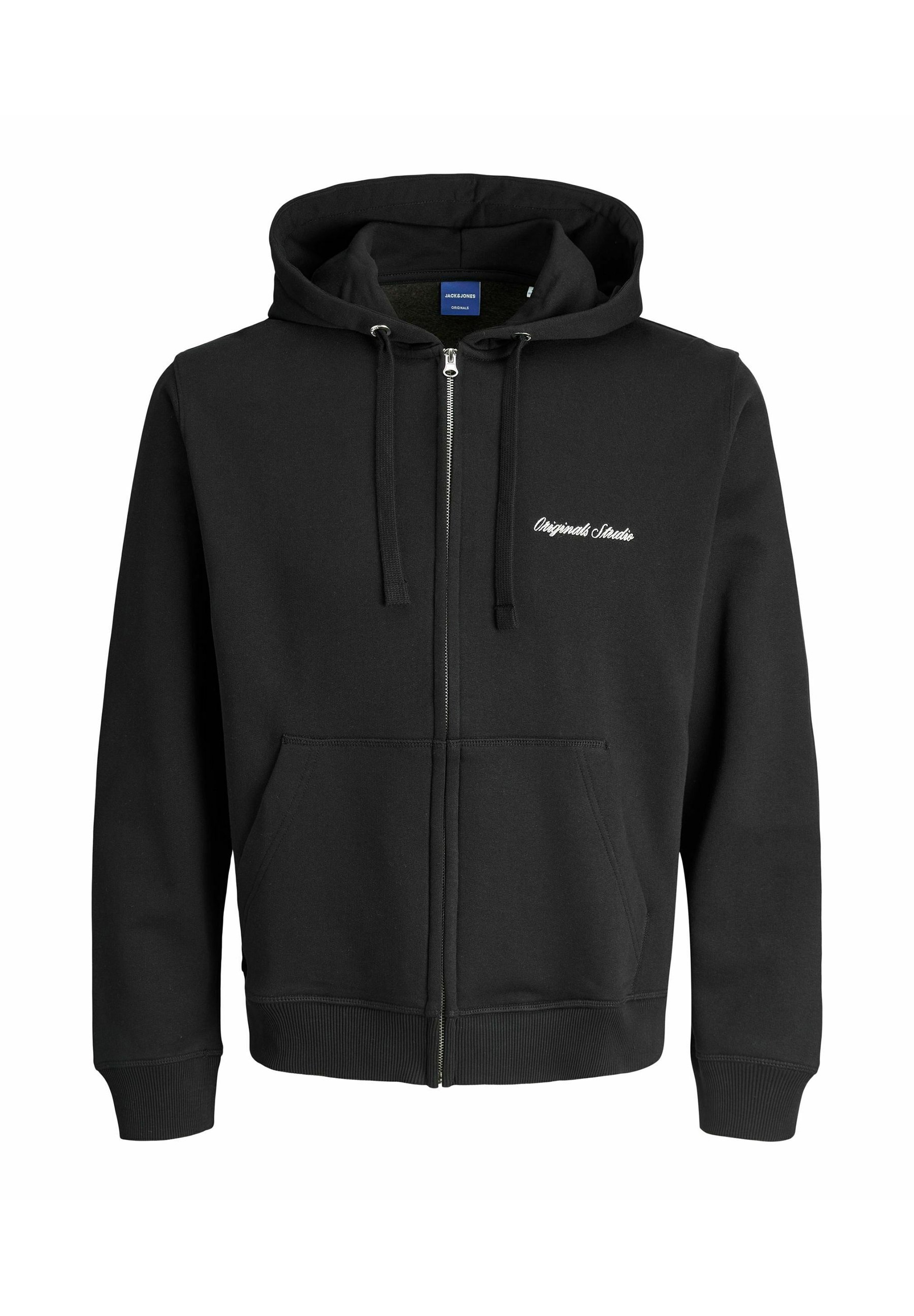 Jack & Jones Zip Zip - Zip-up sweatshirt - black - Zalando