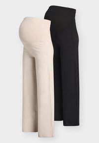 2 PACK - Παντελόνι - black/mottled beige