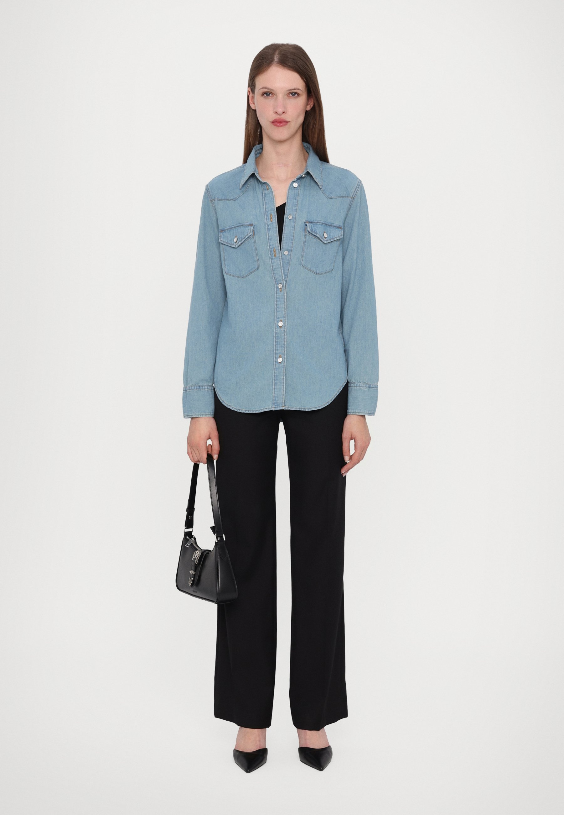 売れ筋商品|||ザディグ エ ヴォルテール シャツ レディース トップス THELMA ECO BIJOUX - Button-down blouse - light blue Zadig & Voltaire THELMA BIJOUX - Button-down blouse - light