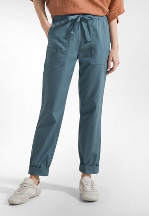 POPLIN STRAIGHT - Housut - teal