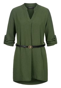 TURN-UP MIT GÜRTEL - Blouse - green