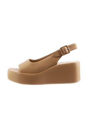 LOU - Sandalen met plateauzool - macchiato