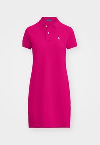 BASIC MESH SHORT SLEEVE COTTON DRESS - Freizeitkleid - pink sky