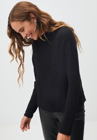 Jimmy Key HALF TURTLENECK LONG SLEEVED PLAIN - Camicetta - black