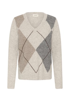Cream, CRHOPE KNIT PULLOVER - Jersey de punto - oatmeal melange