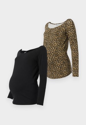 OLMLIVELOVE OFF SHOULDER 2 PACK - Topper langermet - black
