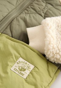 Next REGULAR FIT - COLOURBLOCK - Manteau d'hiver - green borg nylon