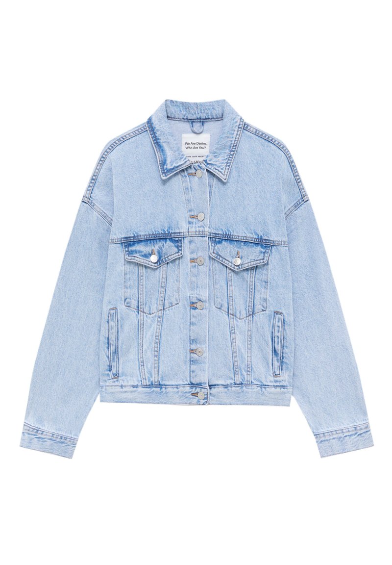 PULL&BEAR WITH DROP SHOULDER DESIGN - Jeansjacke - stone blue 