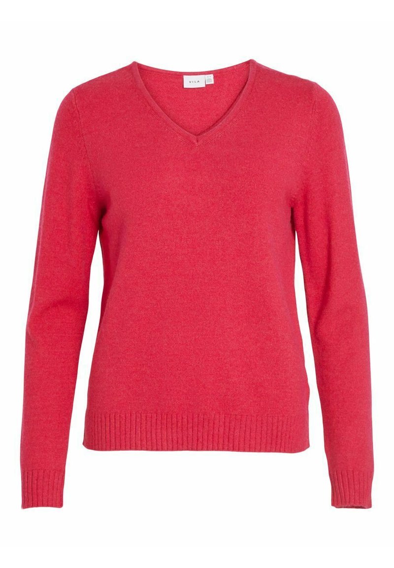 VILA VIRIL V-NECK L/S - Maglione - love potion