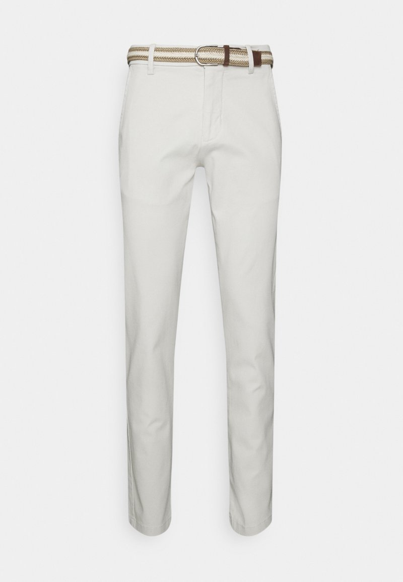 Lindbergh SLIM FIT SUPERFLEX PANTS BELT - Chinos - ecru