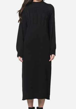 Gebreide jurk - schwarz