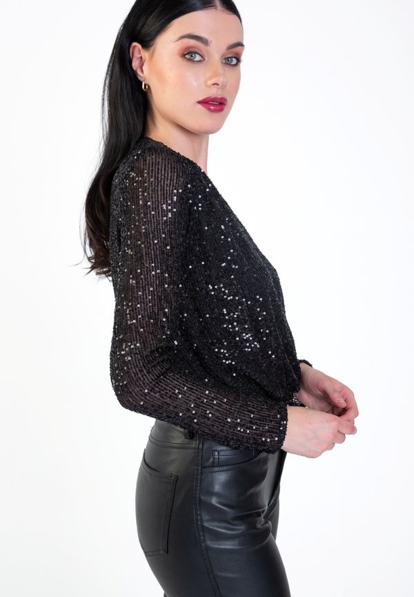 SEQUIN WRAP LONG  - Blouse3