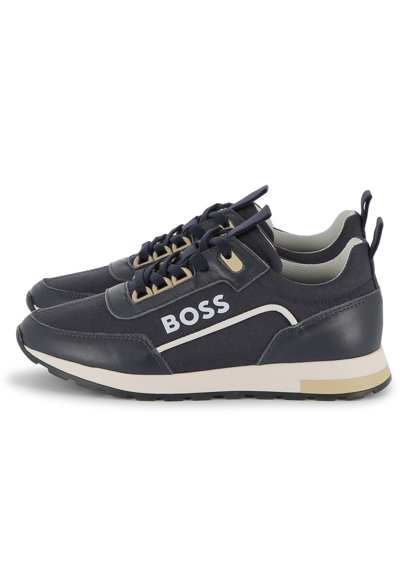 BOSS Kidswear - TRAINERS UNISEX - Baskets basses - bleu/cargo, Agrandir