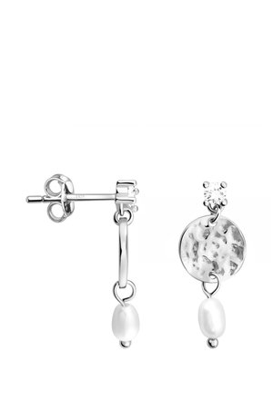 HAMMERED PEARL - Øreringe - silver coloured