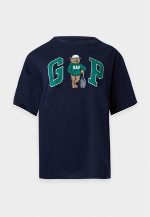 GAP, BRANNAN GRAPHIC TEE - Printtipaita - navy uniform