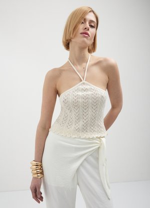 Calliope A TRECCE - Top - bianco