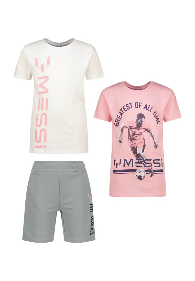 MESSI T-shirt print donkerroze