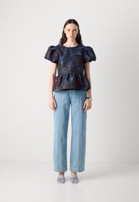 Scotch & Soda CAP SLEEVE WITH PEPLUM - Bluse - pheasant