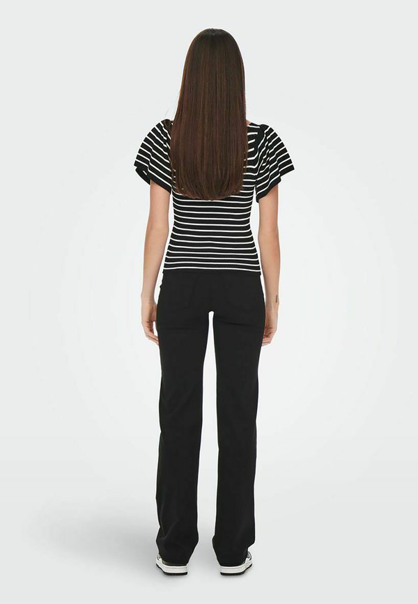 ONLLEELO STRIPE BACK V NECK - Print T-shirt3