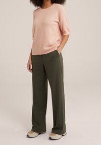 WE Fashion Stickad tröja - salmon