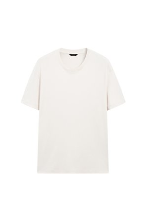 Massimo Dutti SHORT SLEEVE - Basic T-shirt - mottled beige